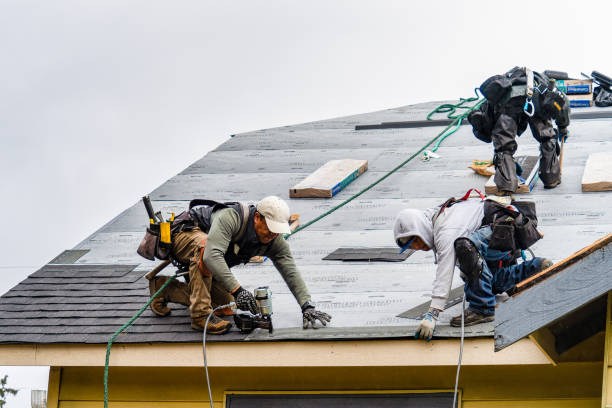 Professional Emergency Roof Repair technician working in Pearl River, NY